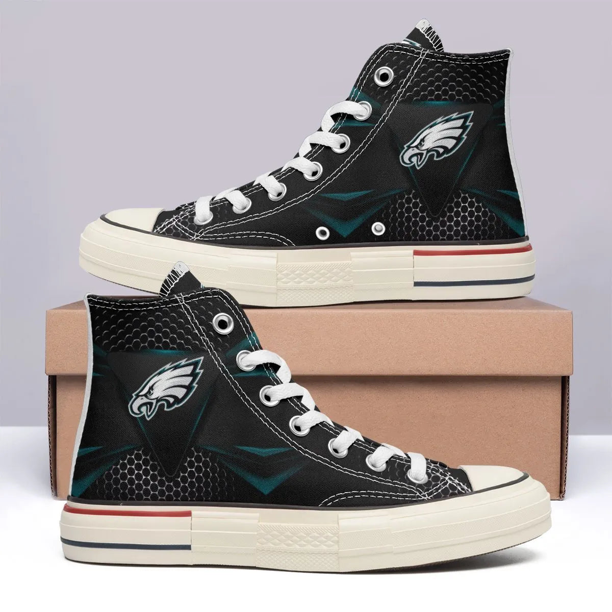Philadelphia Eagles New High Top Canvas Shoes 69