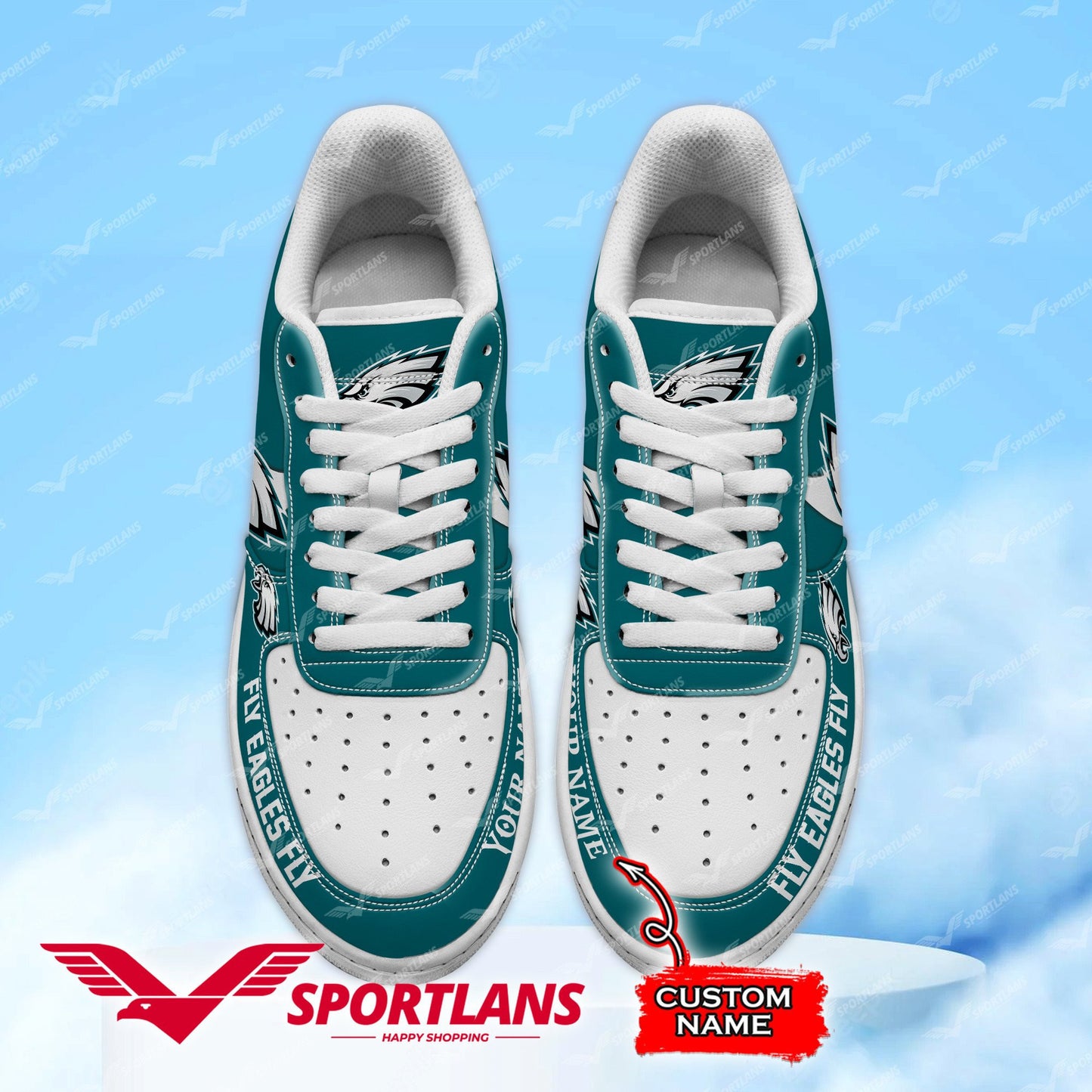 Philadelphia Eagles NFL Personalized Air Force 1 Shoes