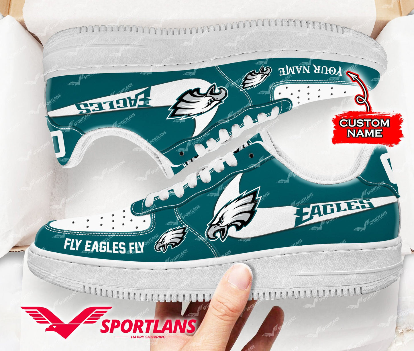 Philadelphia Eagles NFL Personalized Air Force 1 Shoes