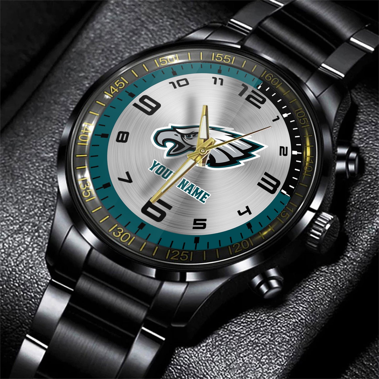 Philadelphia Eagles Black Fashion Watch Gifts For Sport Fans AZWATCH026