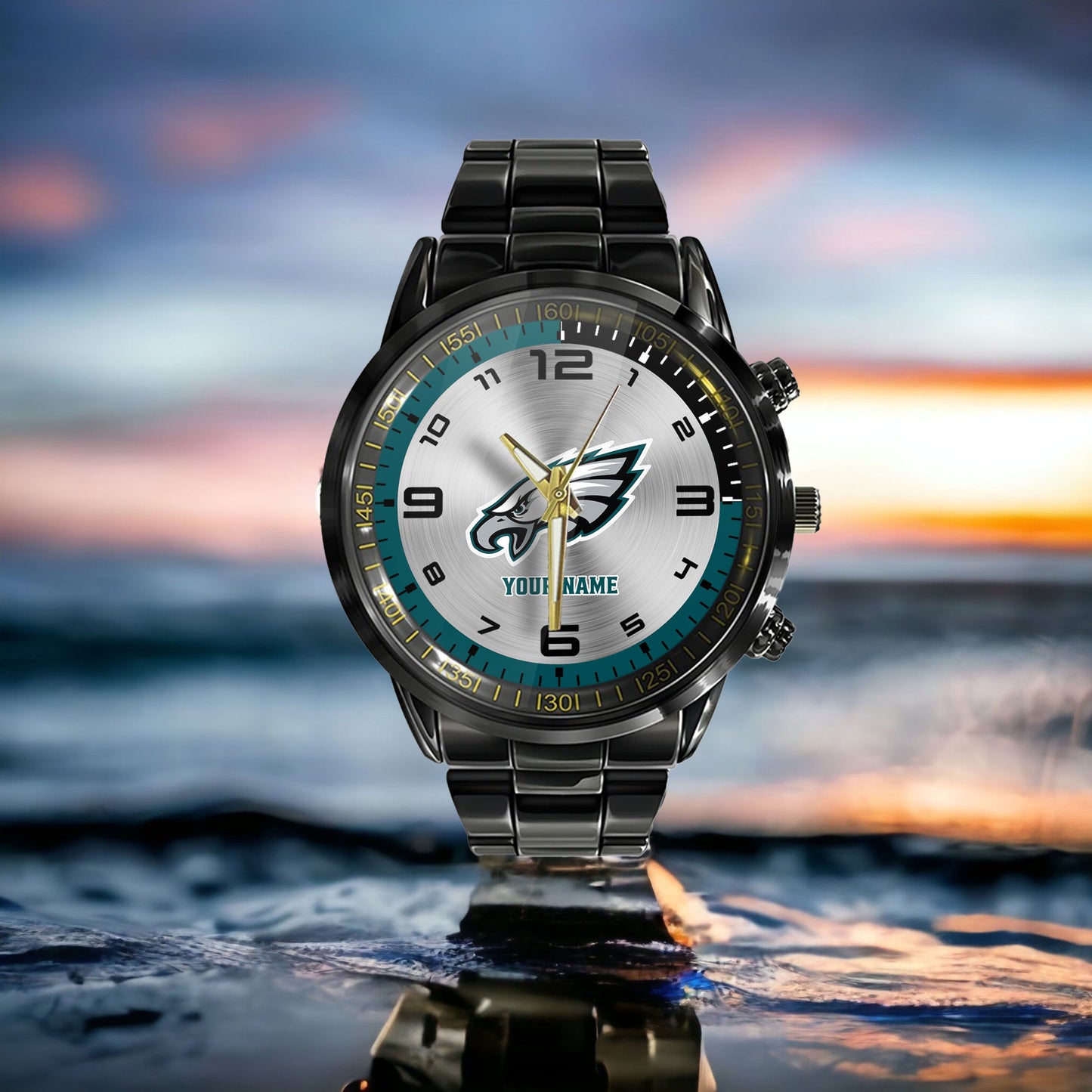 Philadelphia Eagles Black Fashion Watch Gifts For Sport Fans AZWATCH026