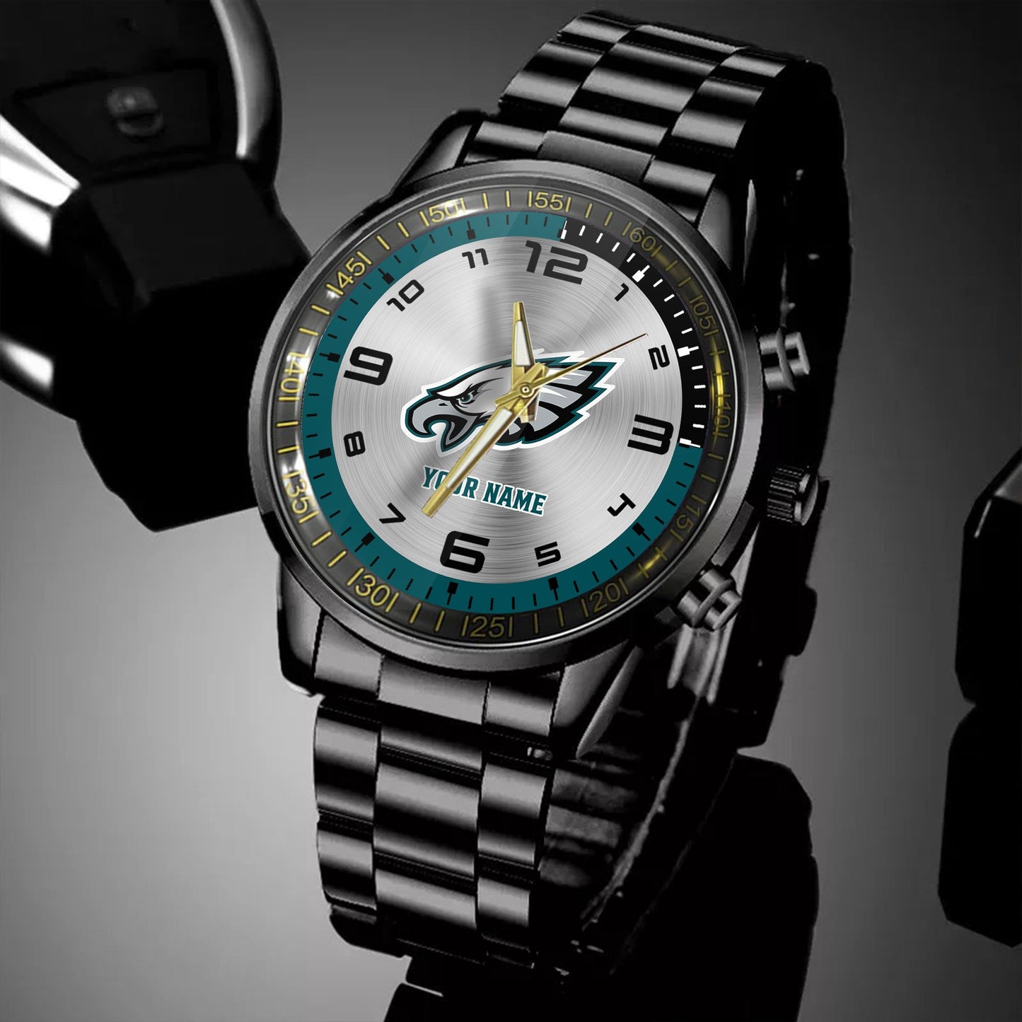 Philadelphia Eagles Black Fashion Watch Gifts For Sport Fans AZWATCH026