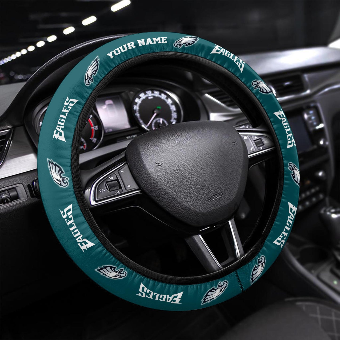 Philadelphia Eagles Personalized 3D Steering Wheel Cover 89