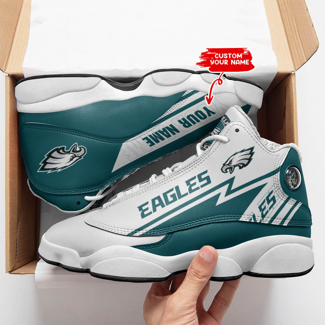Philadelphia Eagles Personalized AJD13 Sneakers BG186