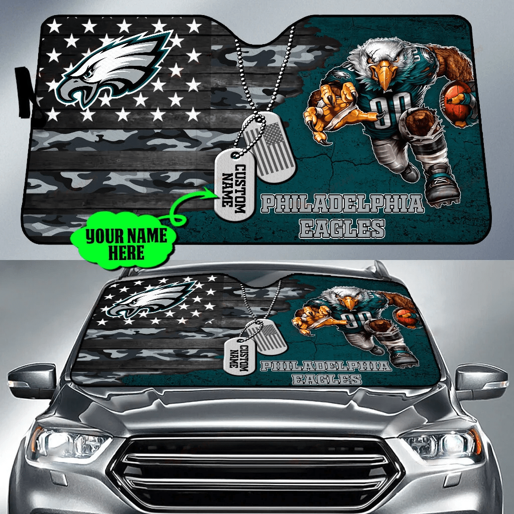 Philadelphia Eagles Personalized Auto Sun Shade BG55