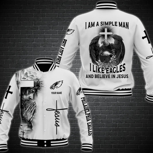 Philadelphia Eagles Personalized Baseball Jacket 53