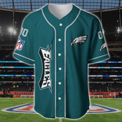 Philadelphia Eagles Personalized Baseball Jersey BG175