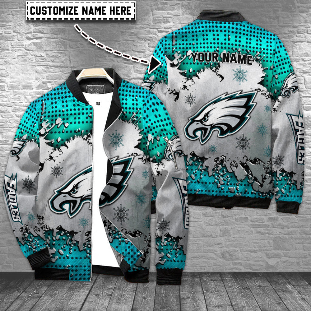 Philadelphia Eagles Personalized Bomber Jacket BG628