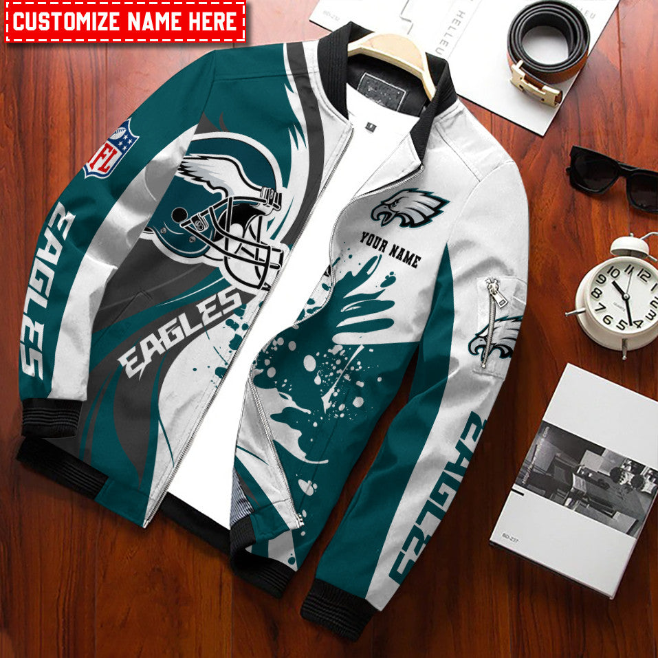Philadelphia Eagles Personalized Bomber Jacket BG809