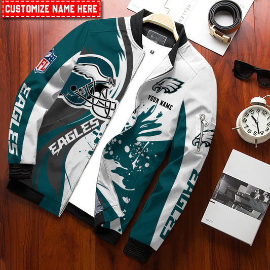 Philadelphia Eagles Personalized Bomber Jacket BG809