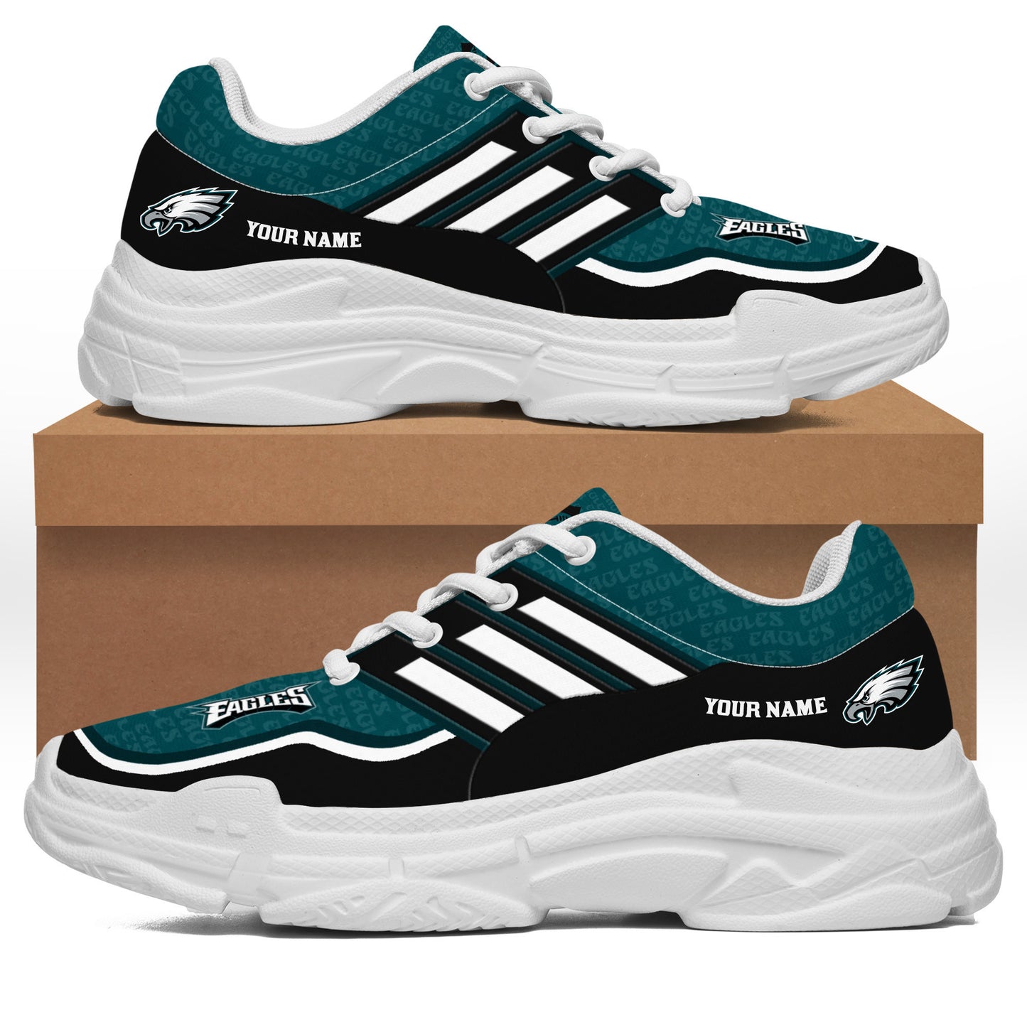 Philadelphia Eagles Personalized Chunky Sneakers 17