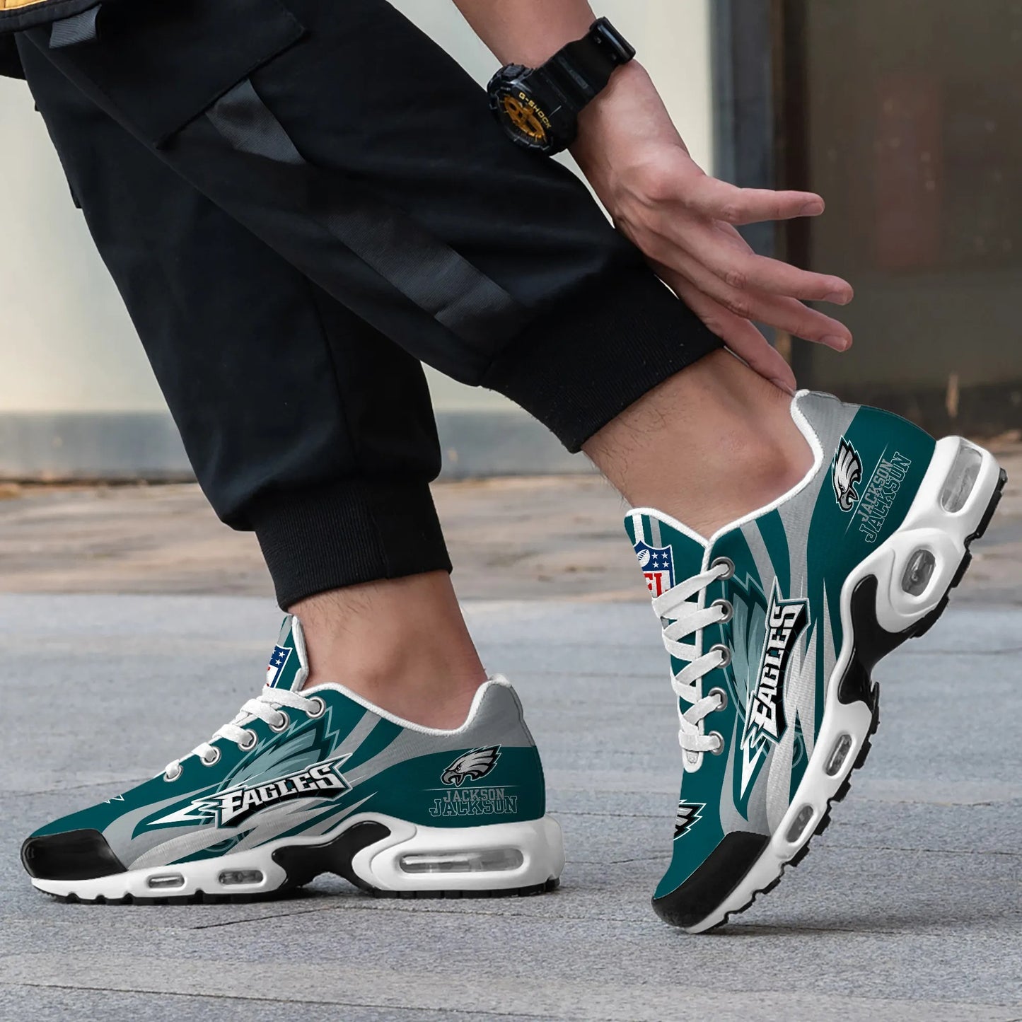 Philadelphia Eagles Personalized Plus T-N Youth Sneakers BG105