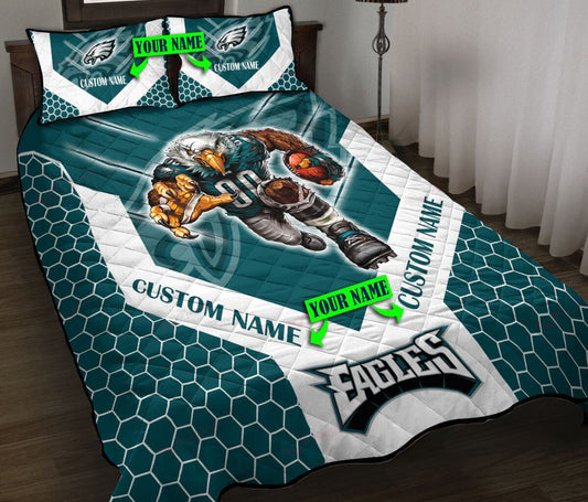 Philadelphia Eagles Personalized Quilt Set BG106