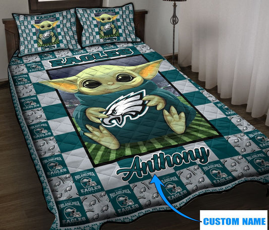 Philadelphia Eagles Personalized Quilt Set BG52