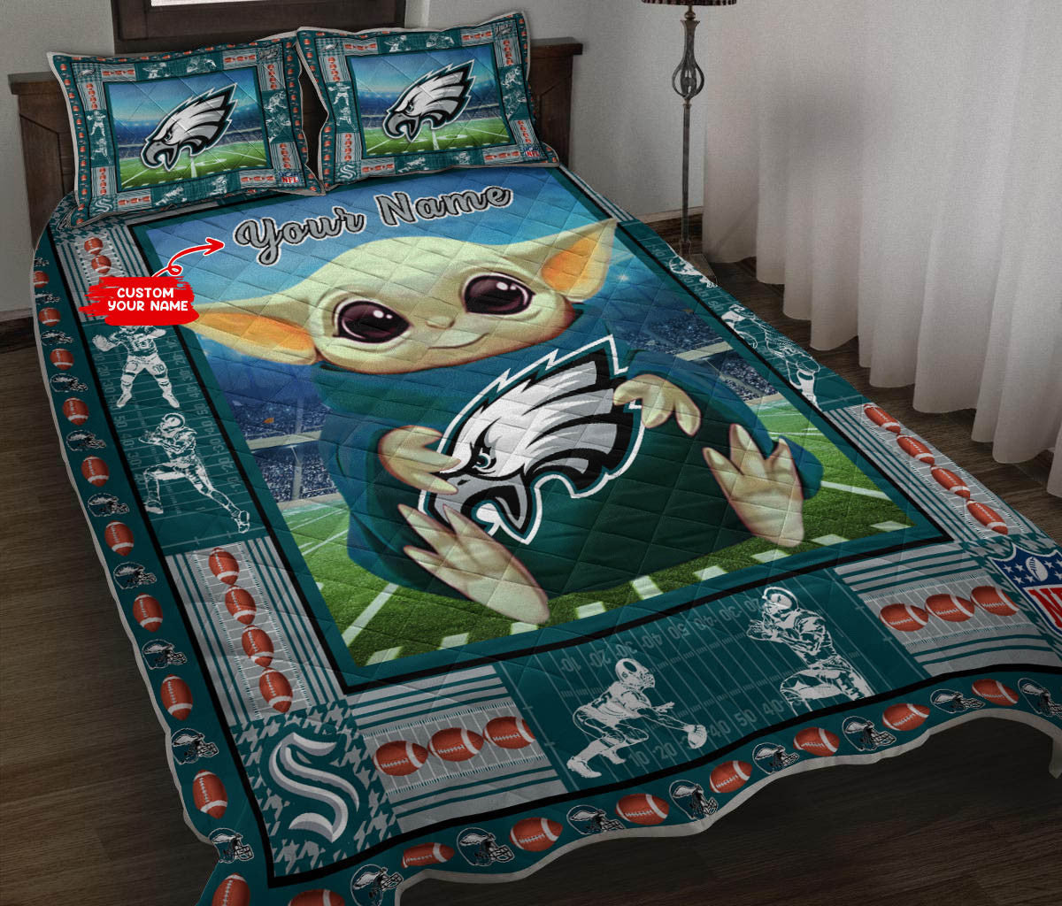 Philadelphia Eagles Personalized Quilt Set BG71