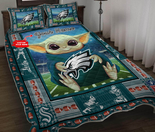 Philadelphia Eagles Personalized Quilt Set BG71