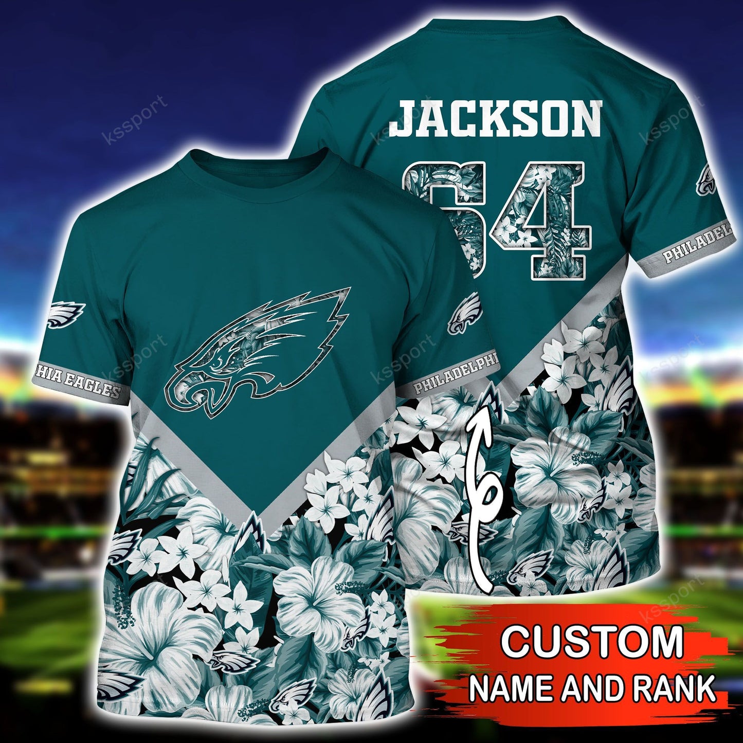 Philadelphia Eagles Personalized Shirt and Shorts BG293