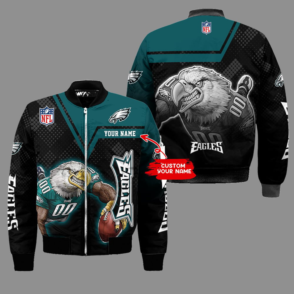 Philadelphia Eagles Personalized Thick Bomber Jacket CS106