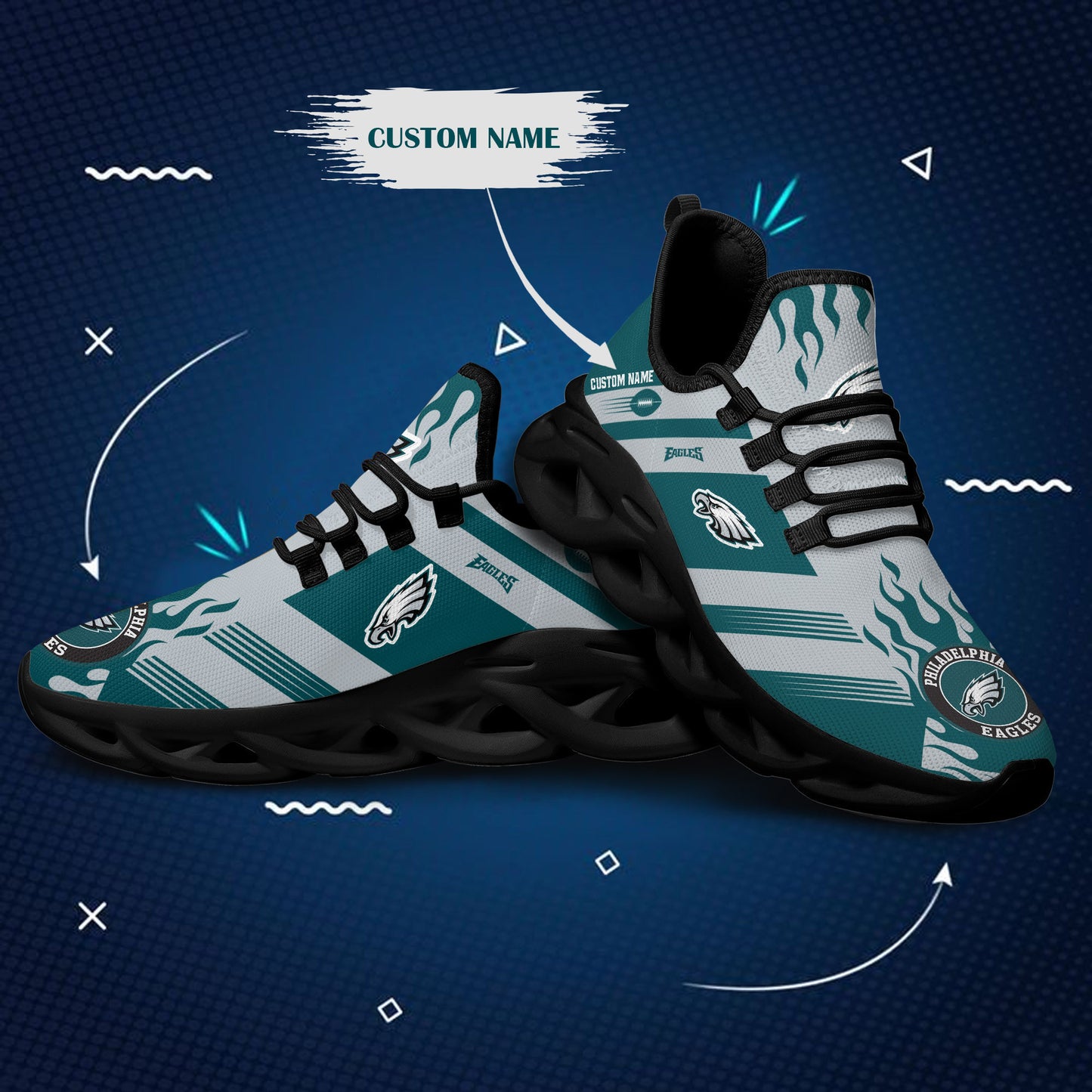 Philadelphia Eagles Personalized Yezy Running Sneakers BB592