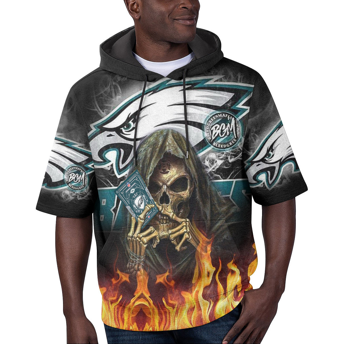 Philadelphia Eagles Short Sleeve Hoodie BG67