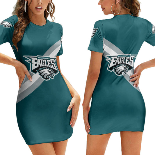 Philadelphia Eagles Sleeve Bodycon Mini Dress BG261