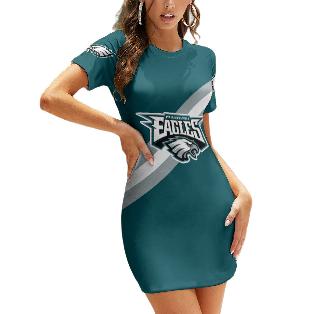 Philadelphia Eagles Sleeve Bodycon Mini Dress BG261