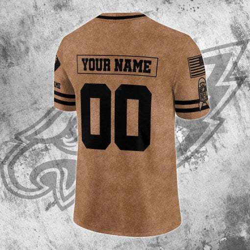 Philadelphia Eagles Personalized V-neck Football Jersey Sport Gifts For Fan AZCVFJ090