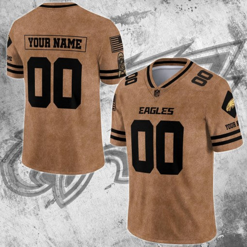 Philadelphia Eagles Personalized V-neck Football Jersey Sport Gifts For Fan AZCVFJ090