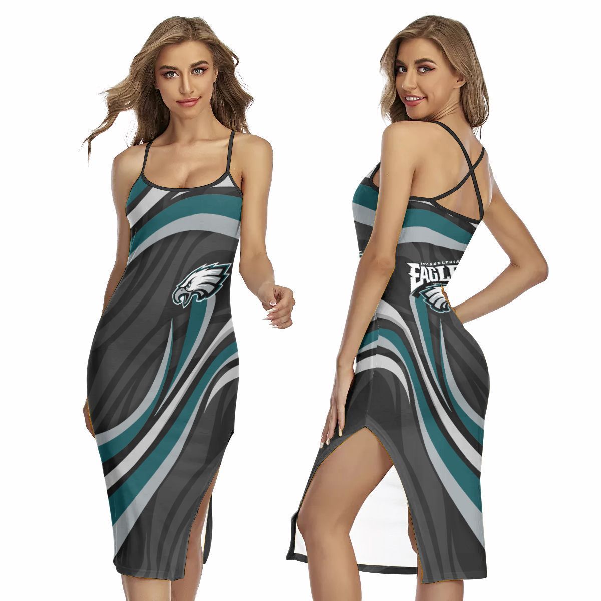 Philadelphia Eagles Women’s Back Cross Cami Dress 14