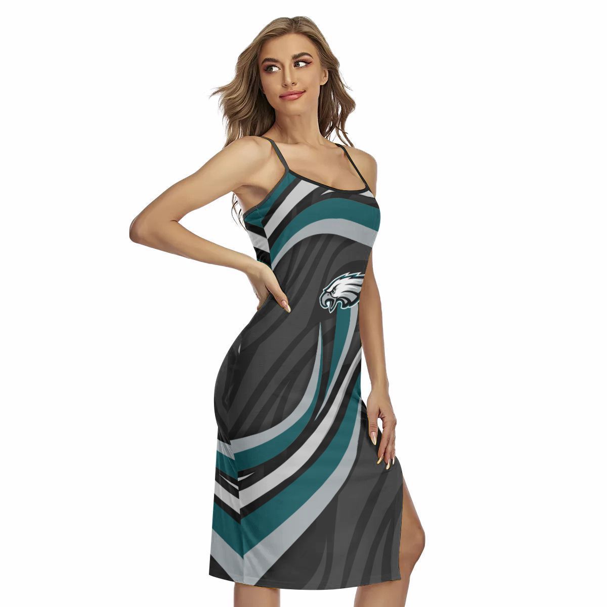 Philadelphia Eagles Women’s Back Cross Cami Dress 14