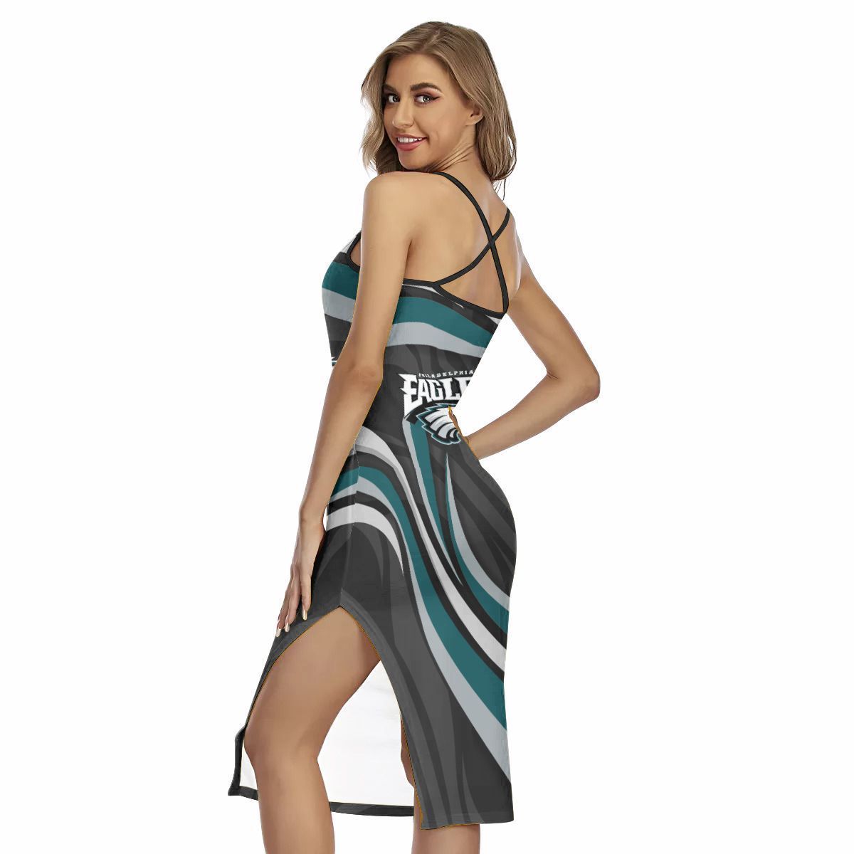 Philadelphia Eagles Women’s Back Cross Cami Dress 14