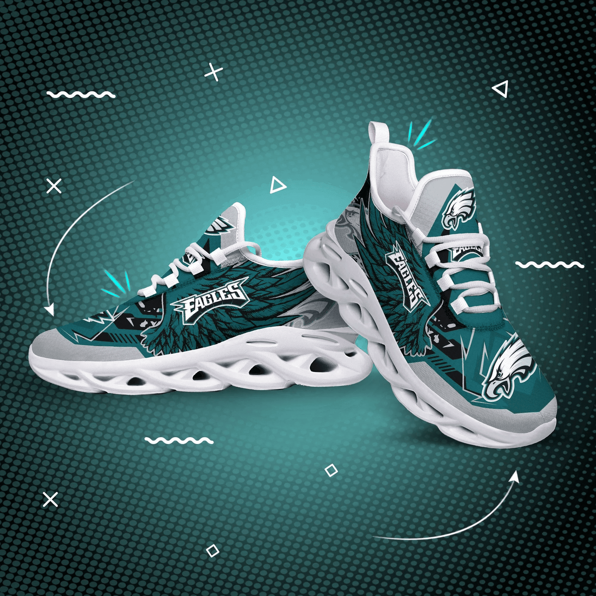Philadelphia Eagles Yezy Running Sneakers 200