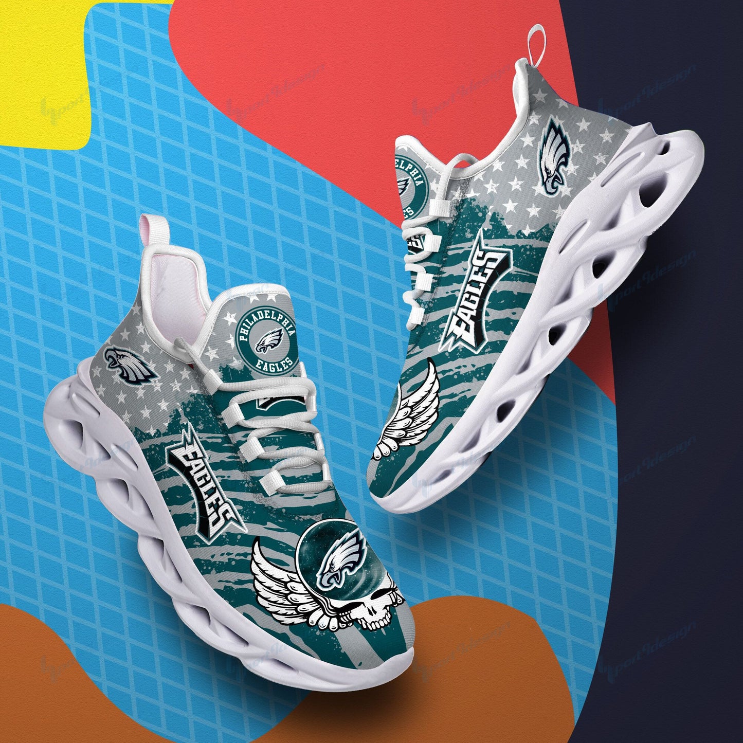 Philadelphia Eagles Yezy Running Sneakers BB767