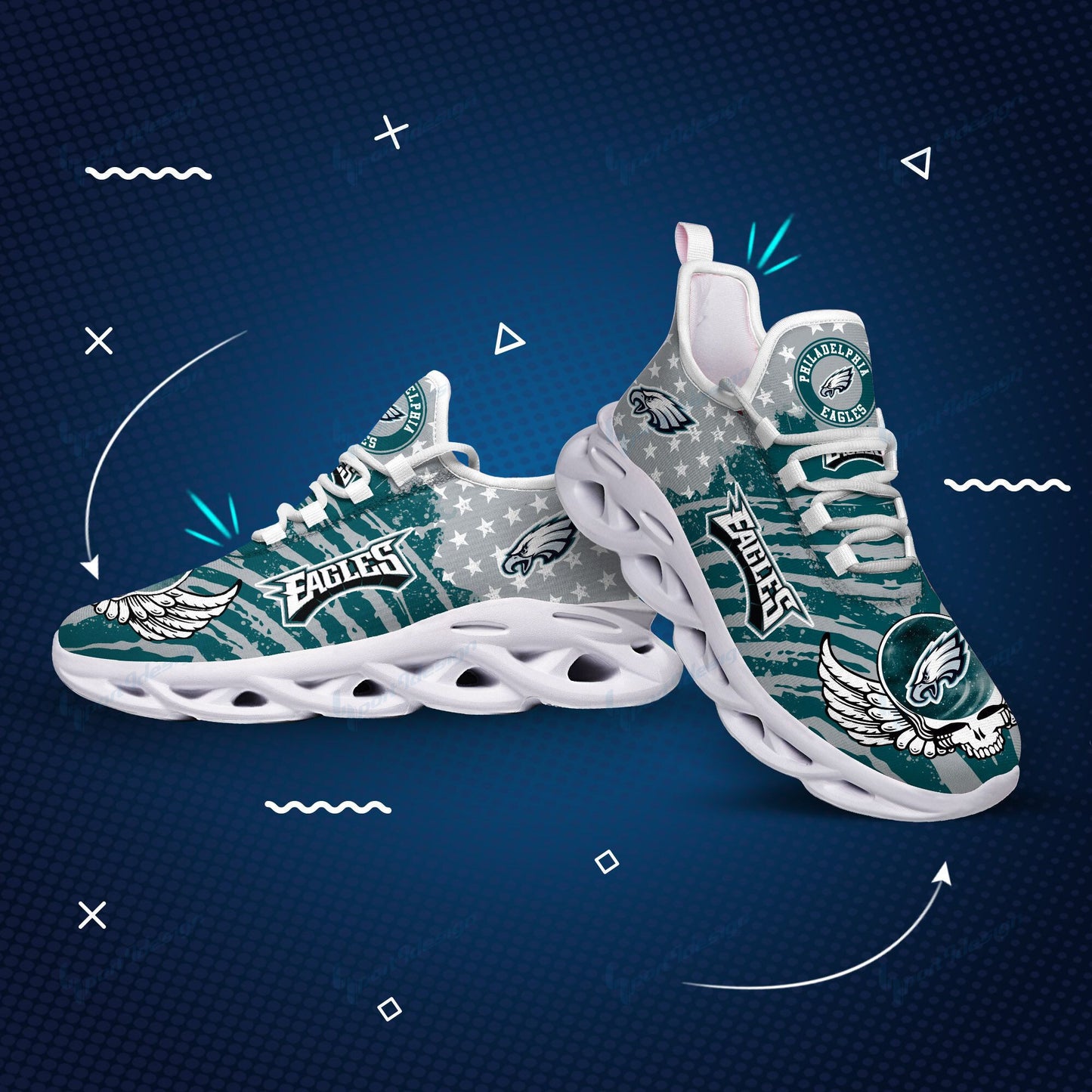 Philadelphia Eagles Yezy Running Sneakers BB767