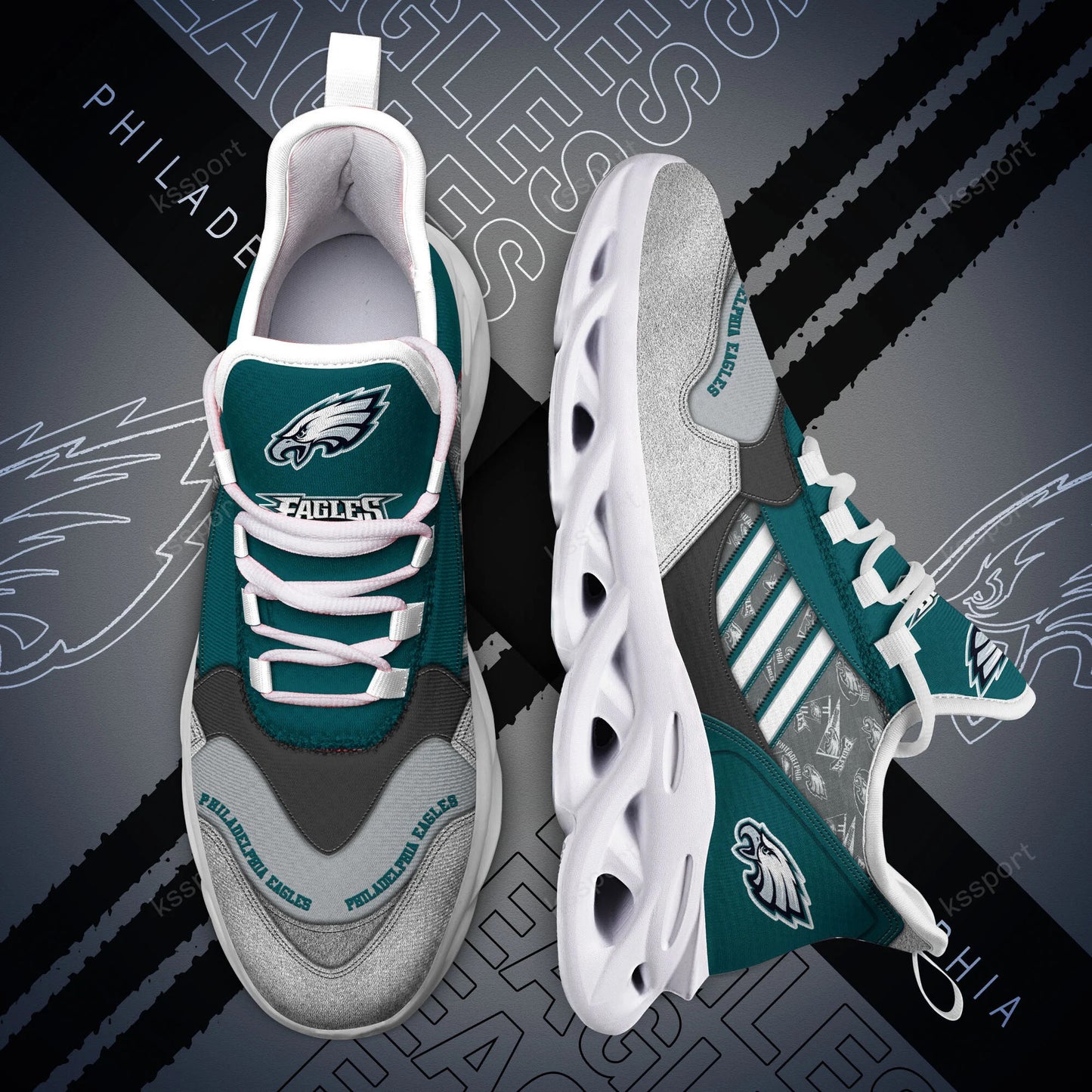 Philadelphia Eagles Yezy Running Sneakers BG740