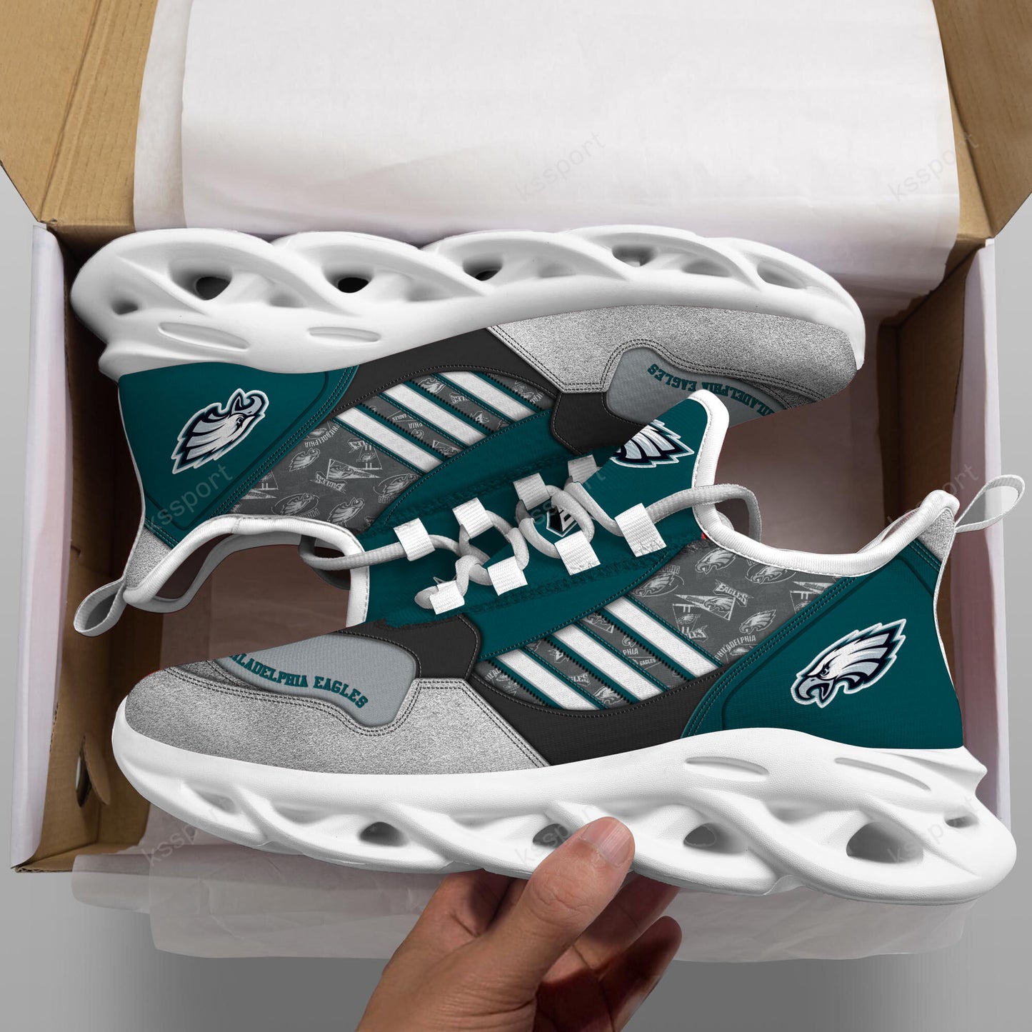 Philadelphia Eagles Yezy Running Sneakers BG740