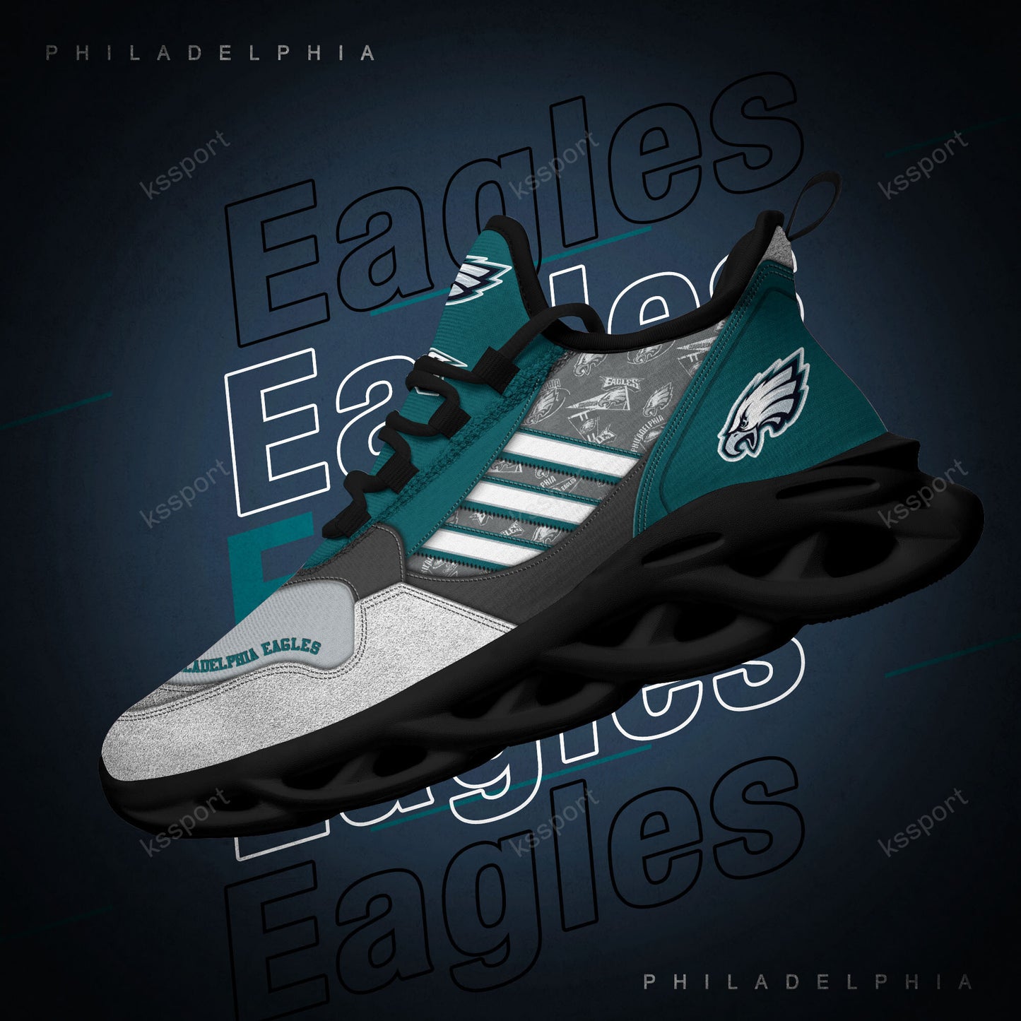 Philadelphia Eagles Yezy Running Sneakers BG740