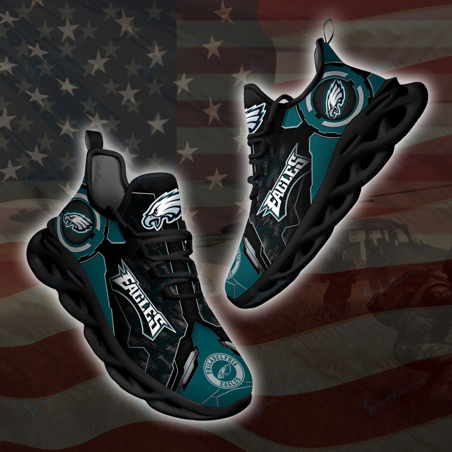 Philadelphia Eagles Yezy Running Sneakers SPD29