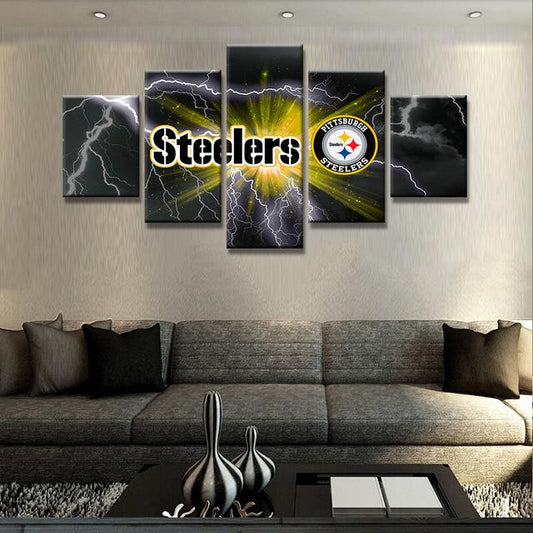 Pittsburgh Steelers 5 Piece Canvas Wall Art With Frame HA27