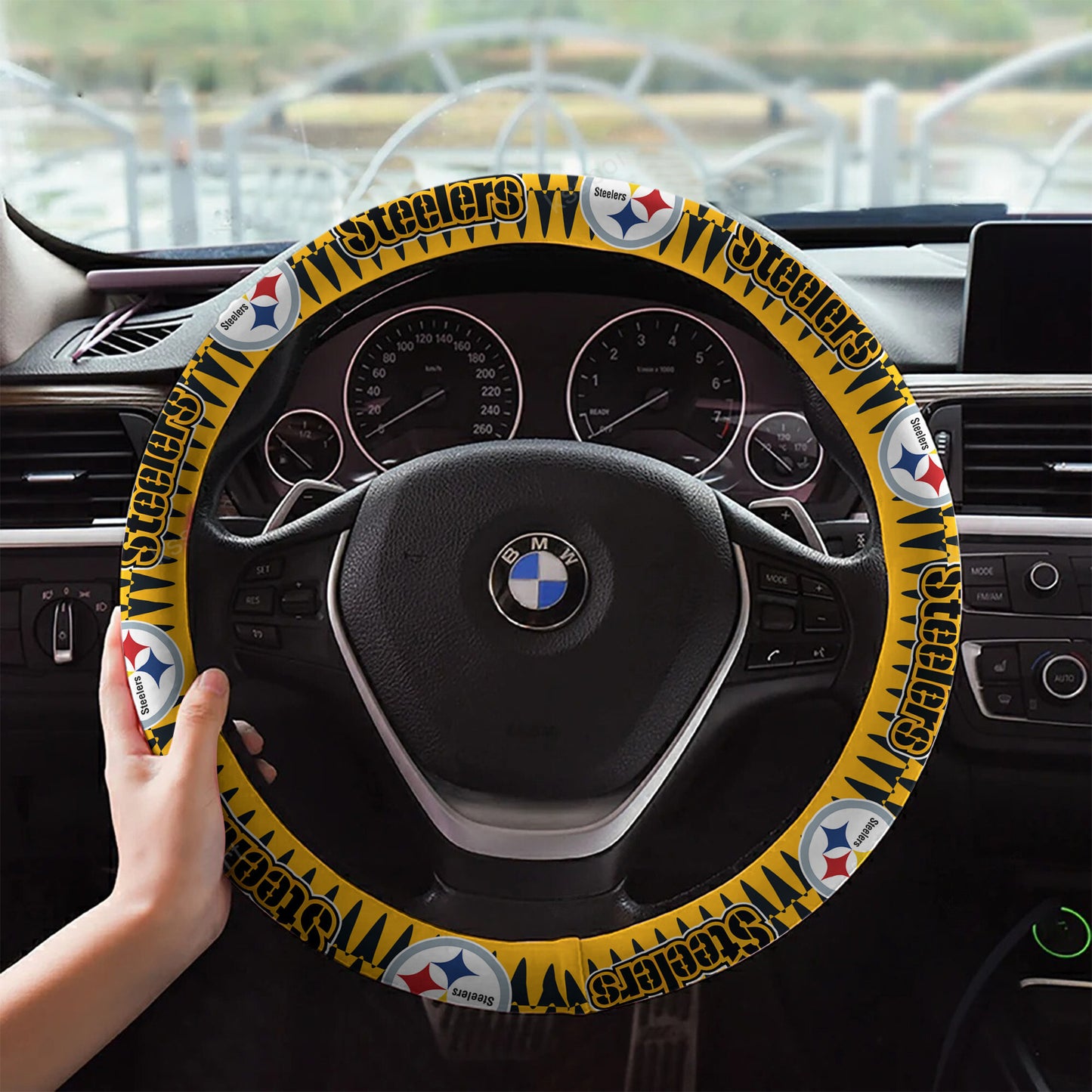 Pittsburgh Steelers Custom 3D Steering Wheel Cover 57