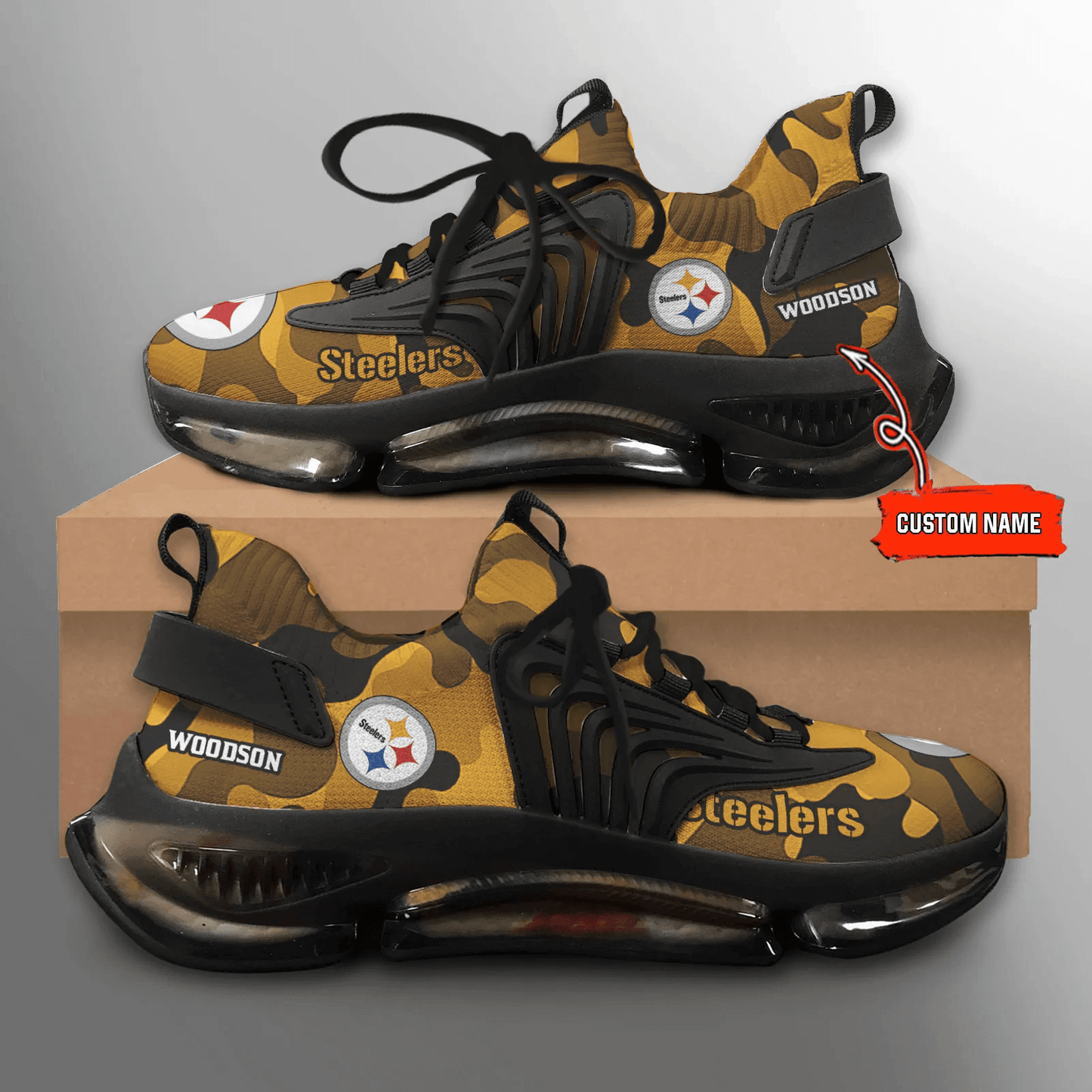 Pittsburgh Steelers F68 Sport Camo Shoes S17