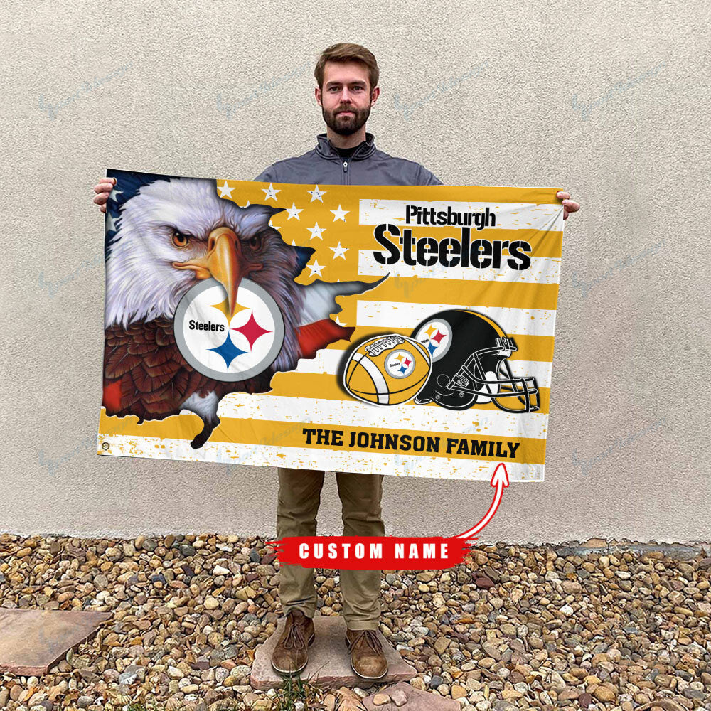 Pittsburgh Steelers-Flag-Custom Name