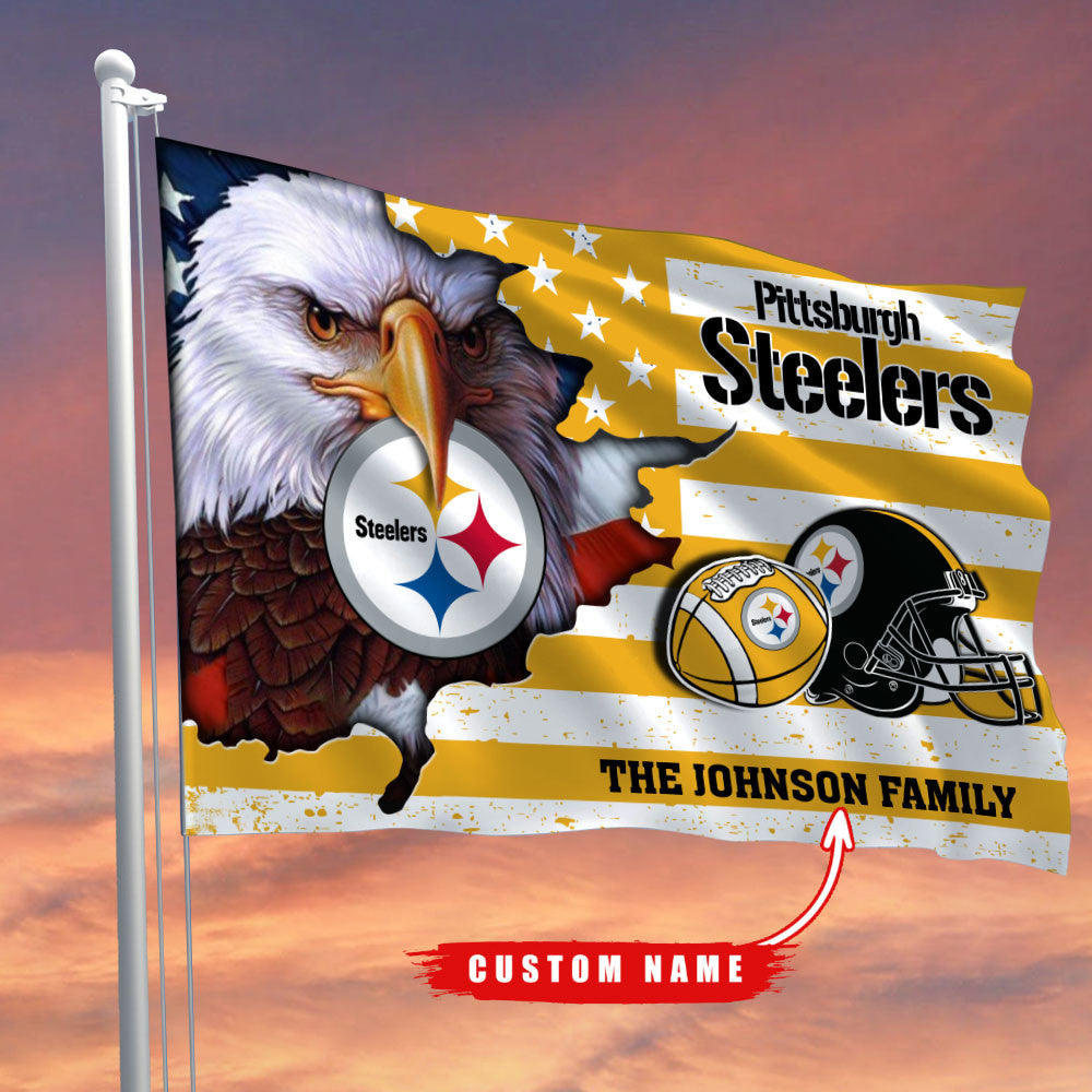 Pittsburgh Steelers-Flag-Custom Name