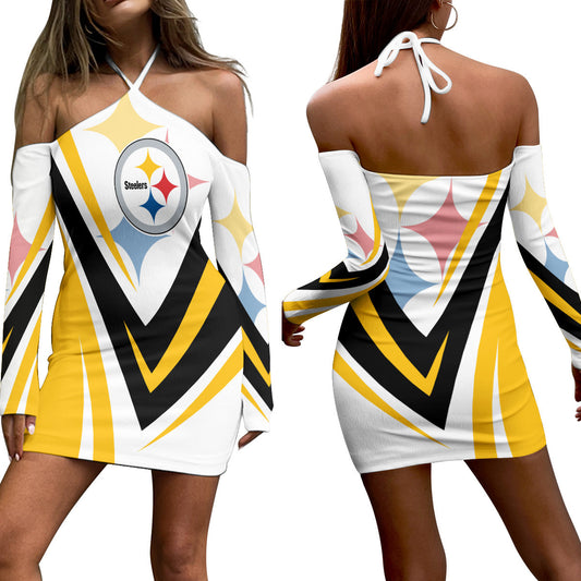 Pittsburgh Steelers Halter Lace-up Dress 43