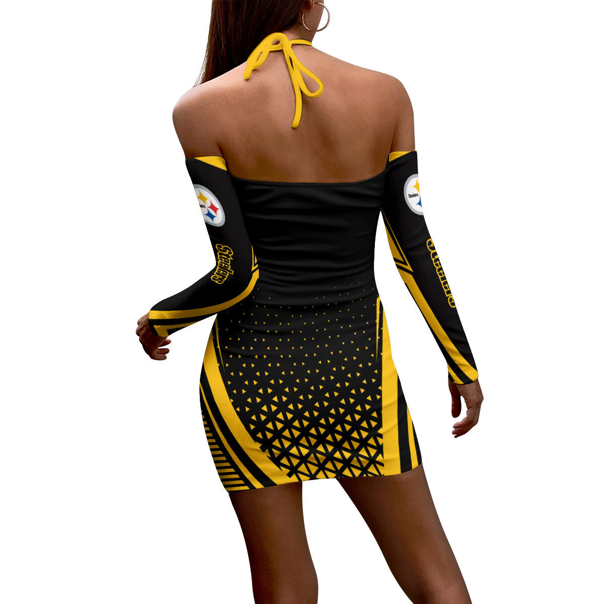 Pittsburgh Steelers Halter Lace-up Dress 52