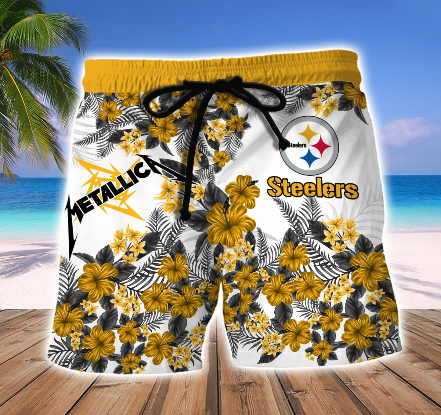 Pittsburgh Steelers Hawaii Shirt & Shorts BG349