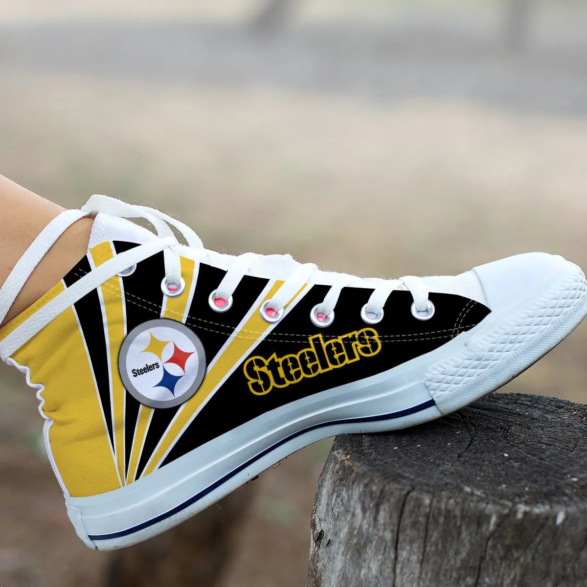 Pittsburgh Steelers High Top Shoes 012