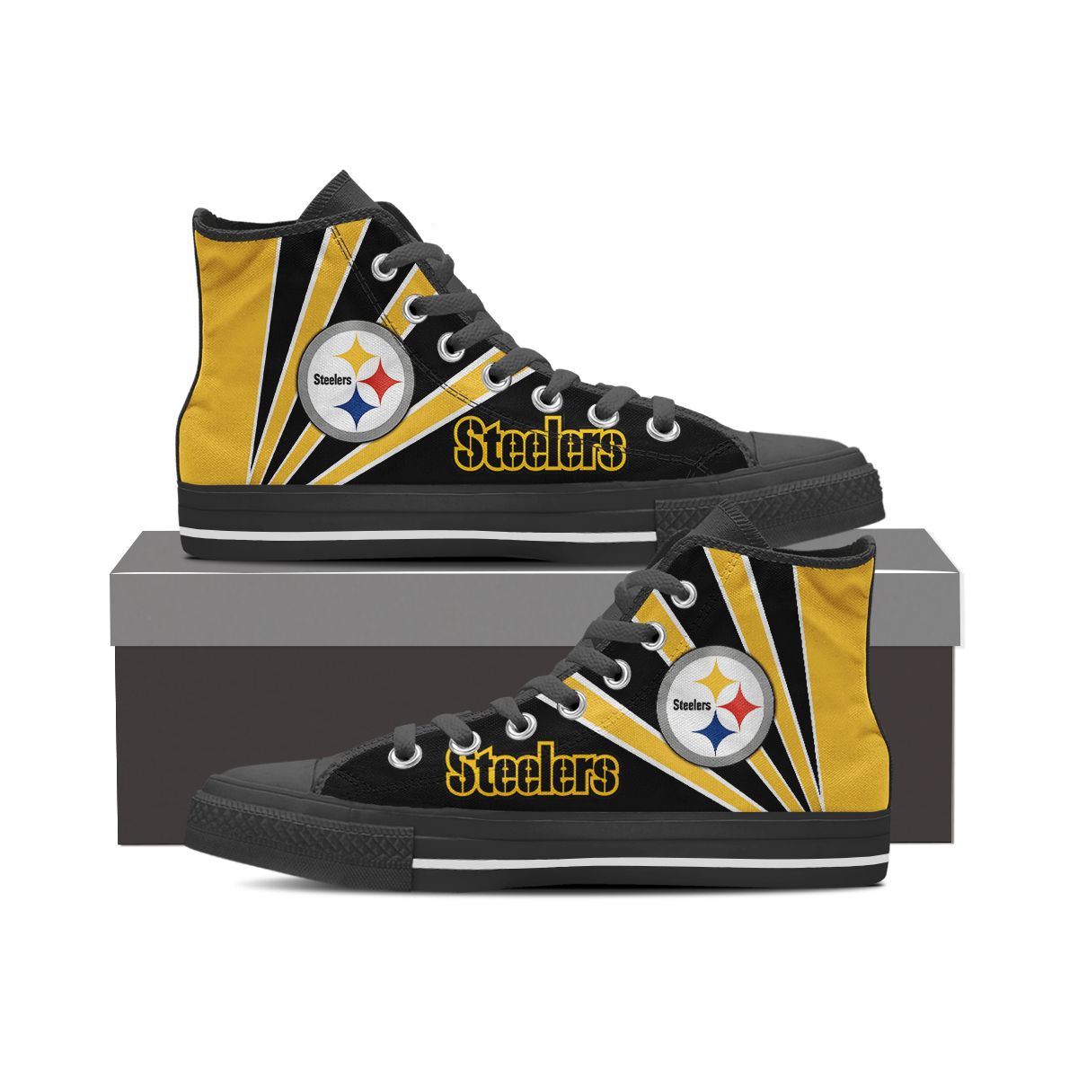 Pittsburgh Steelers High Top Shoes 012