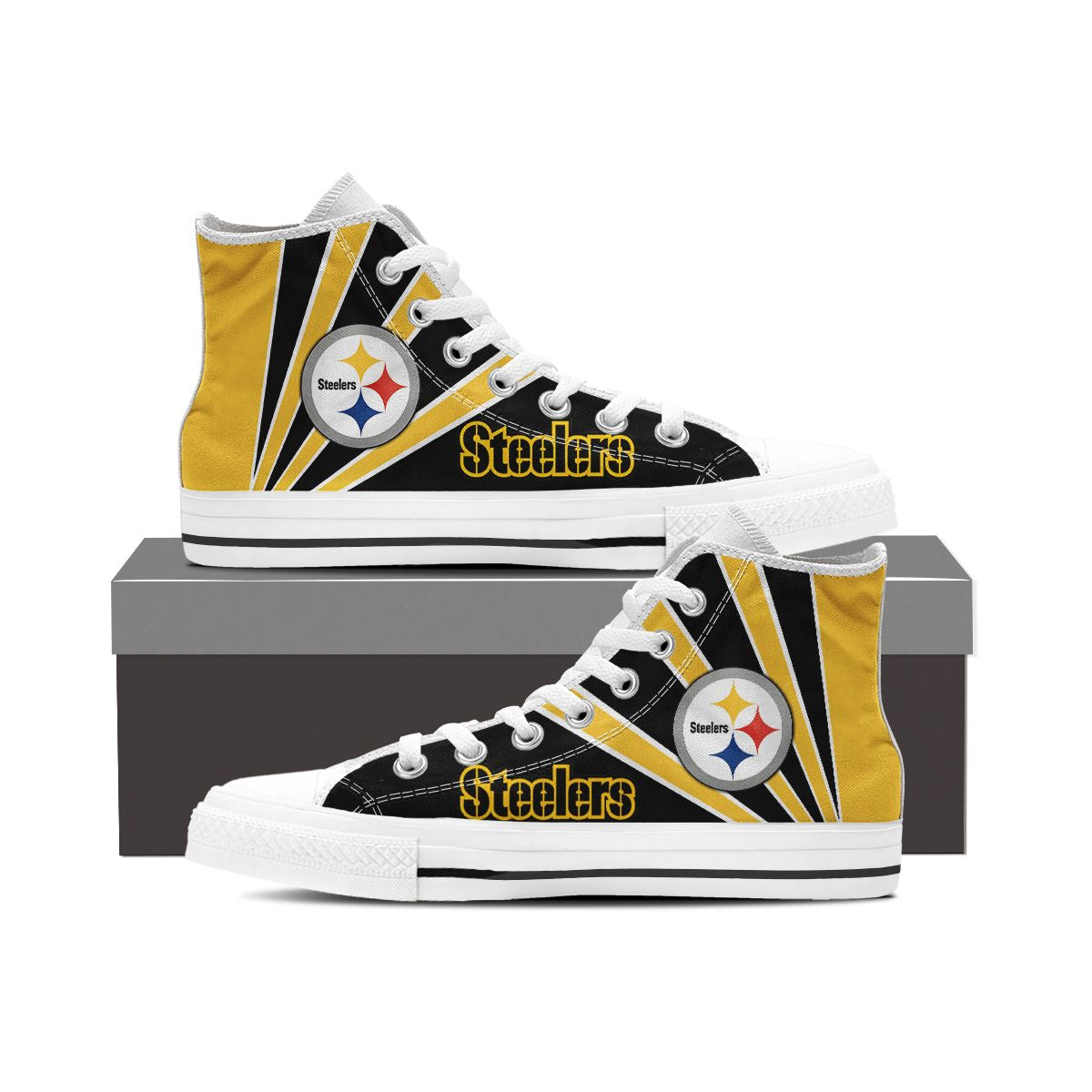 Pittsburgh Steelers High Top Shoes 012