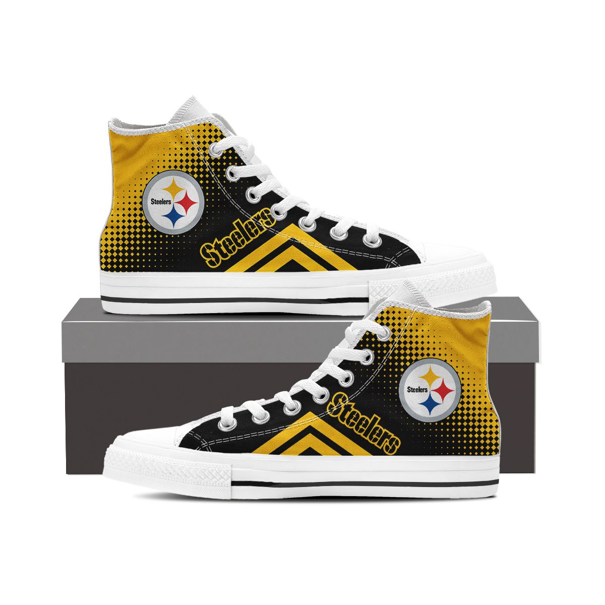 Pittsburgh Steelers High Top Shoes 023